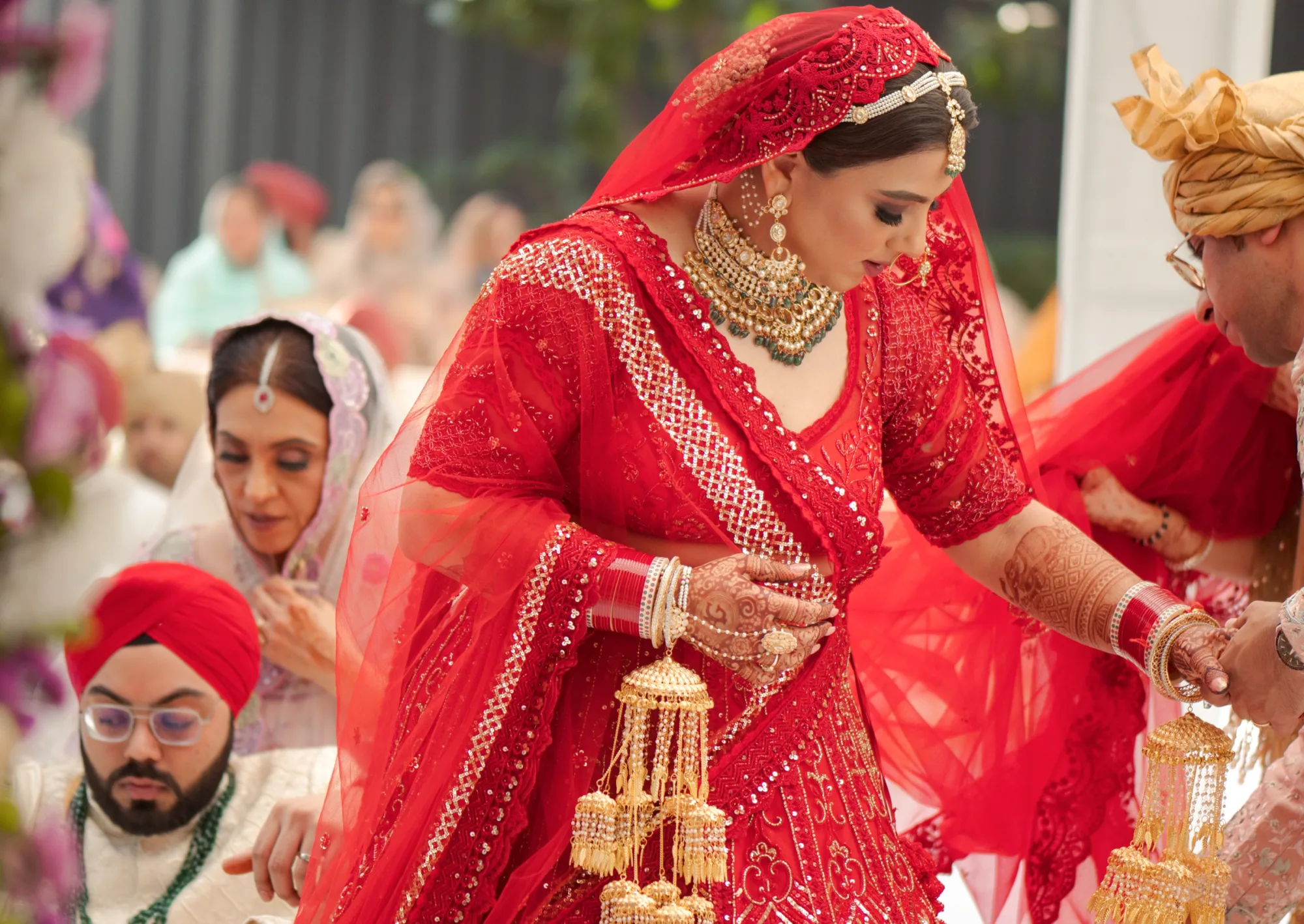 Marigold wedding decor — genda phool haldi