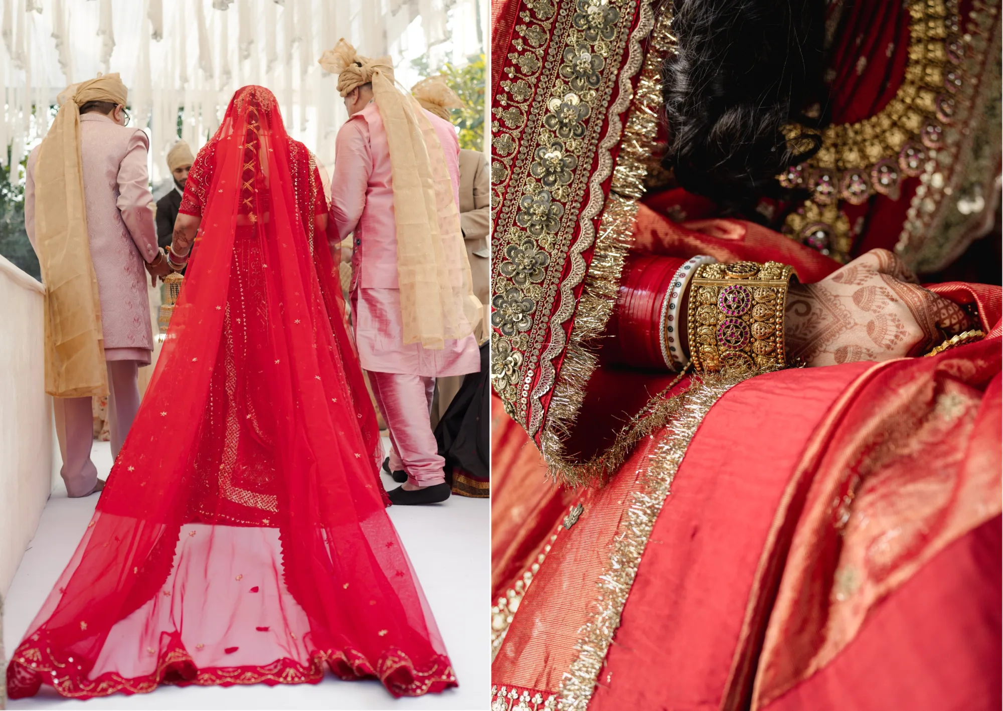 Red bridal lehenga — classic warm bridal tone