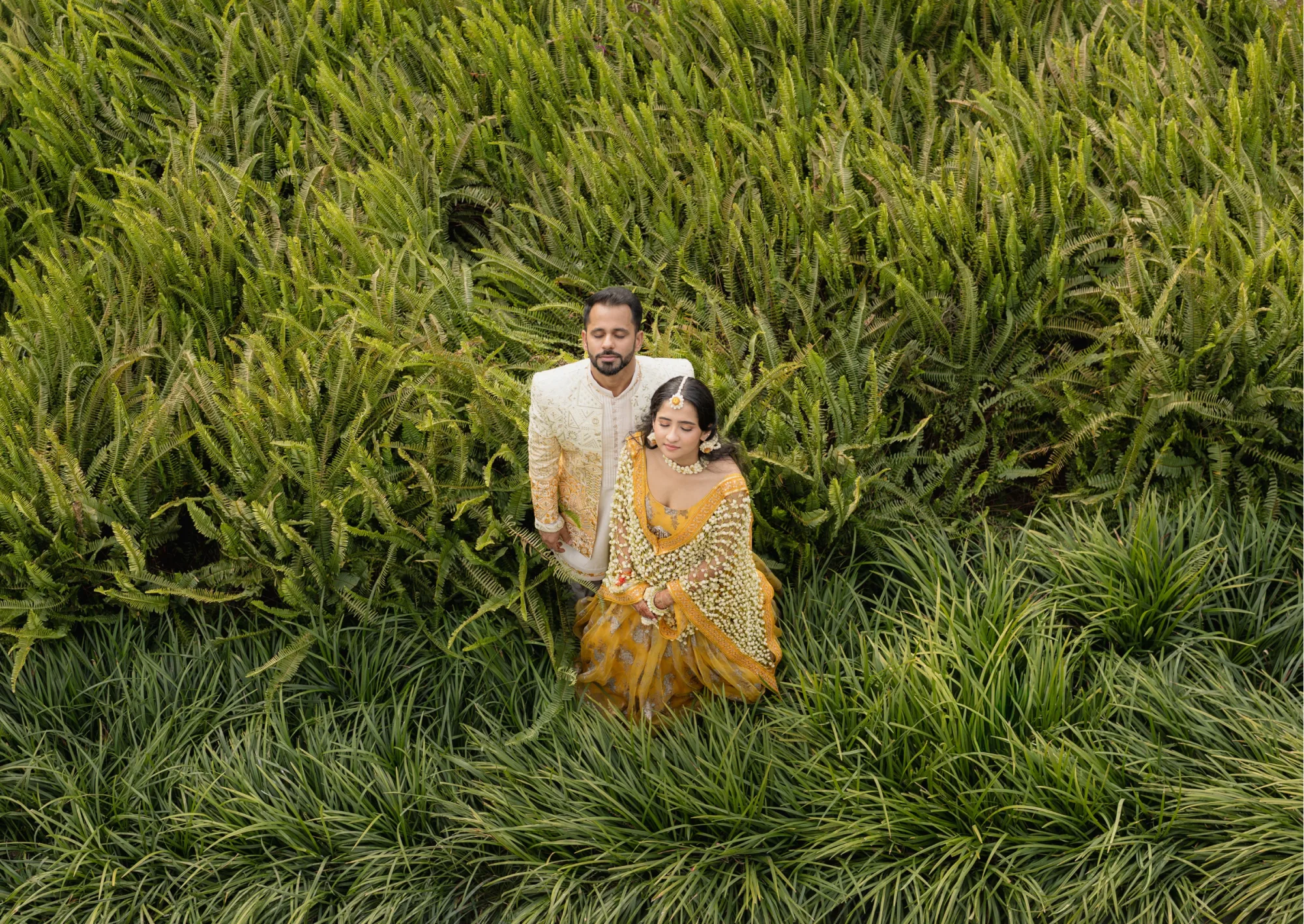 Marigold wedding decor — genda phool haldi