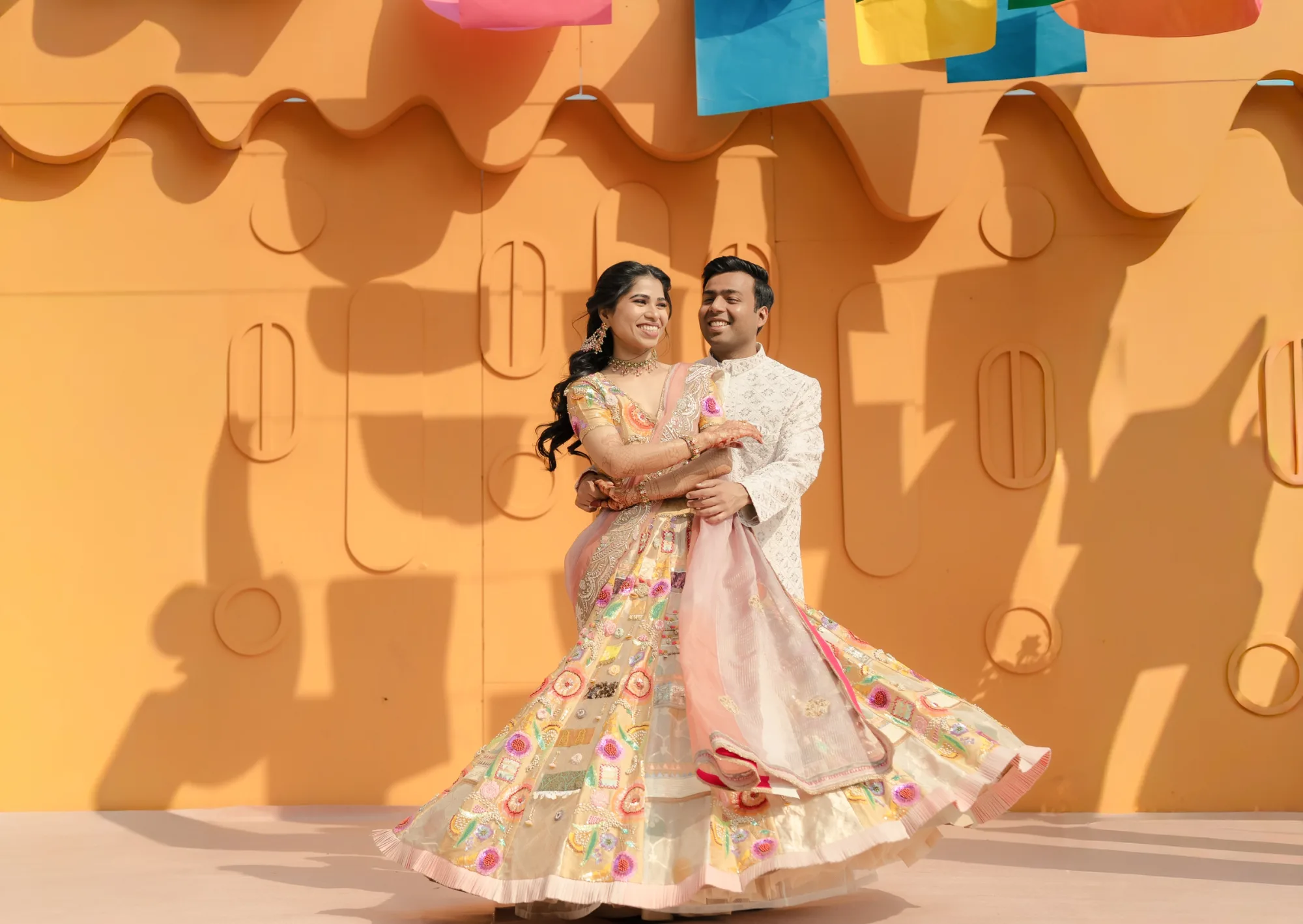Marigold wedding decor — genda phool haldi