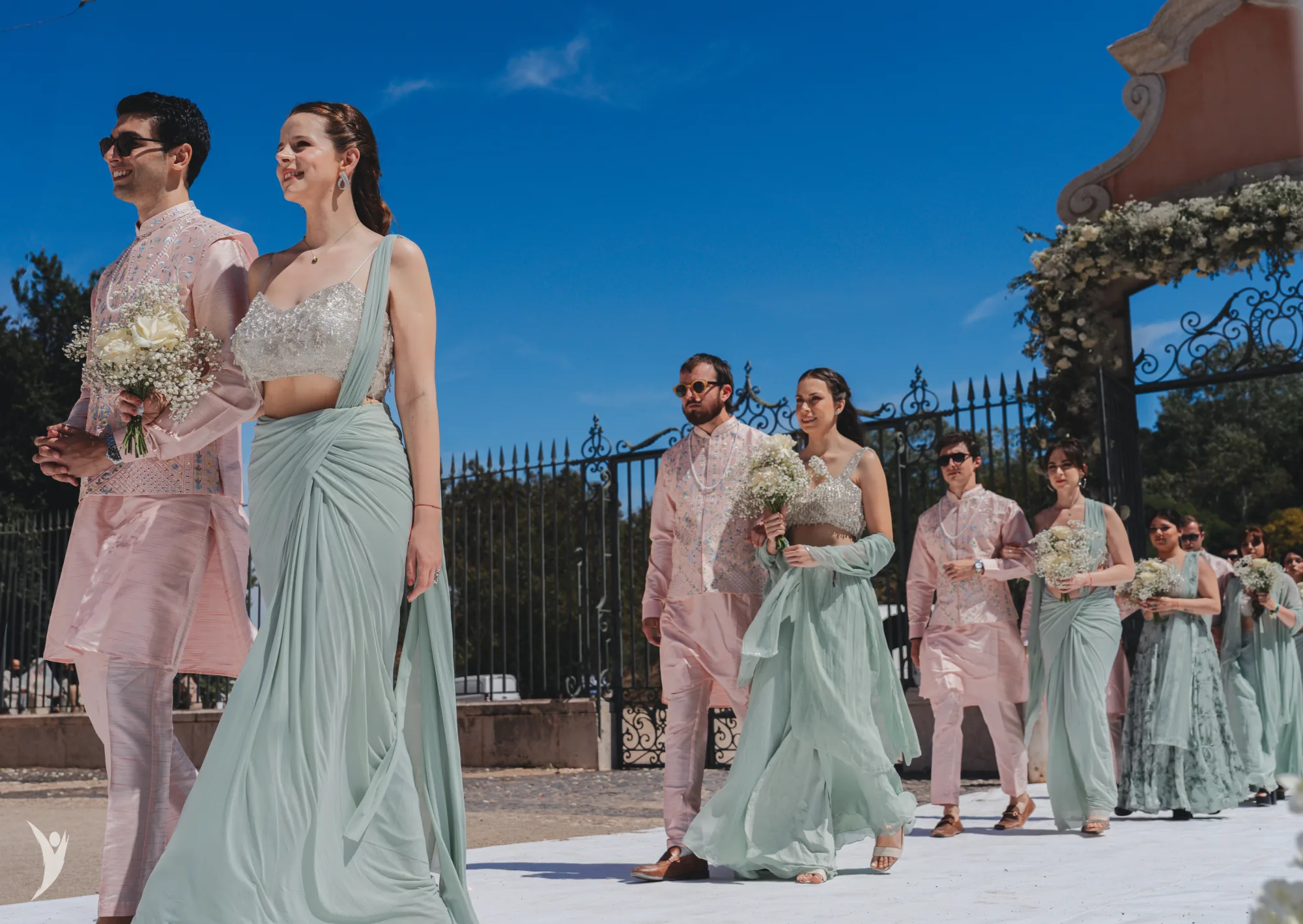 Indian wedding baraat in Portugal — destination wedding near Lisbon
