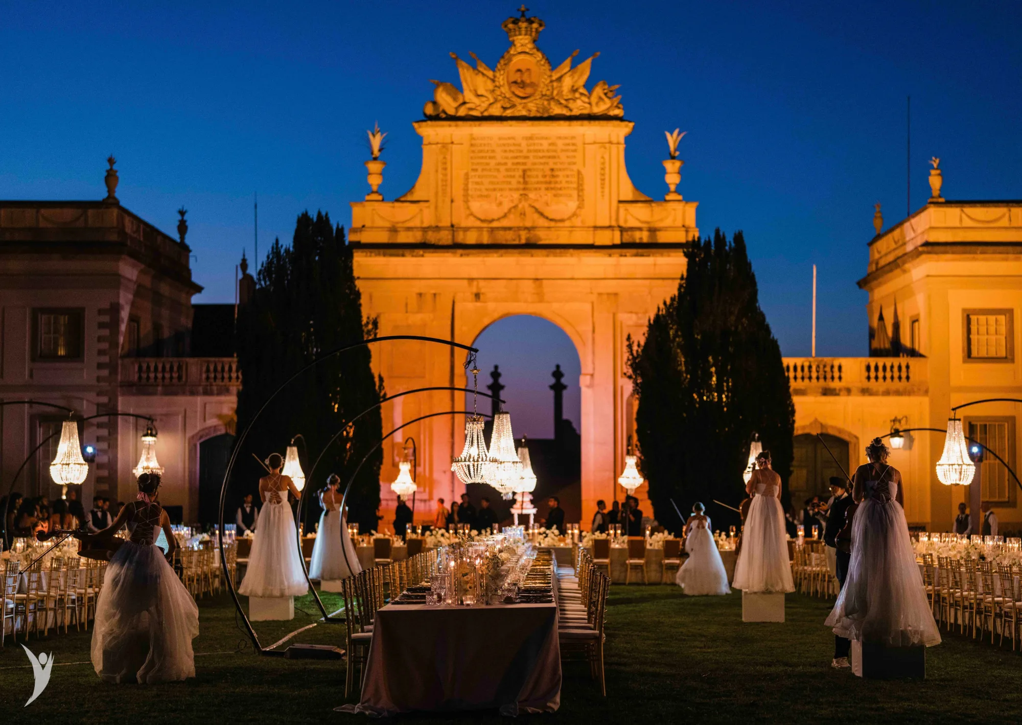 Wedding reception at Palácio de Seteais, Sintra — Indian wedding in Europe