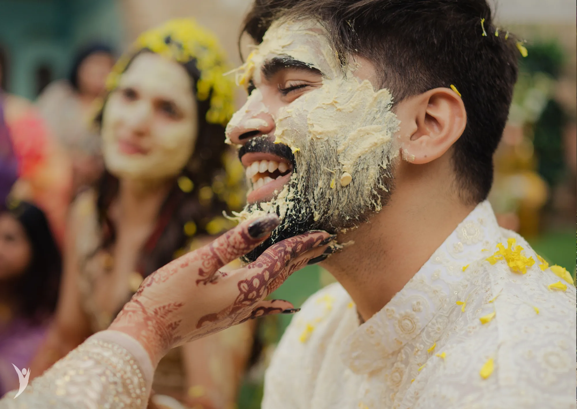 Haldi ceremony at Tijara Fort — Rajasthan fort wedding