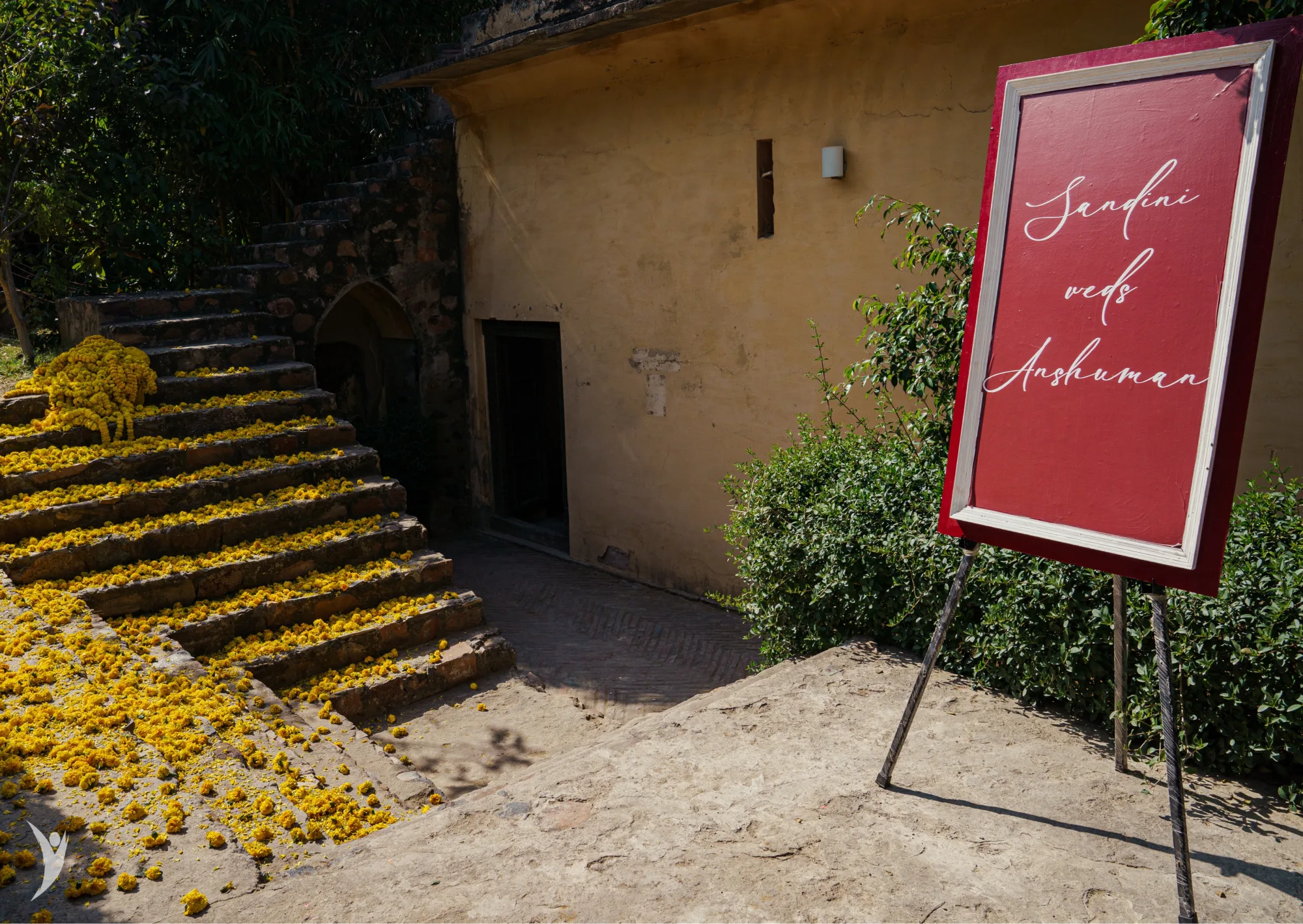 Getting ready for a wedding at Tijara Fort Palace, Rajasthan