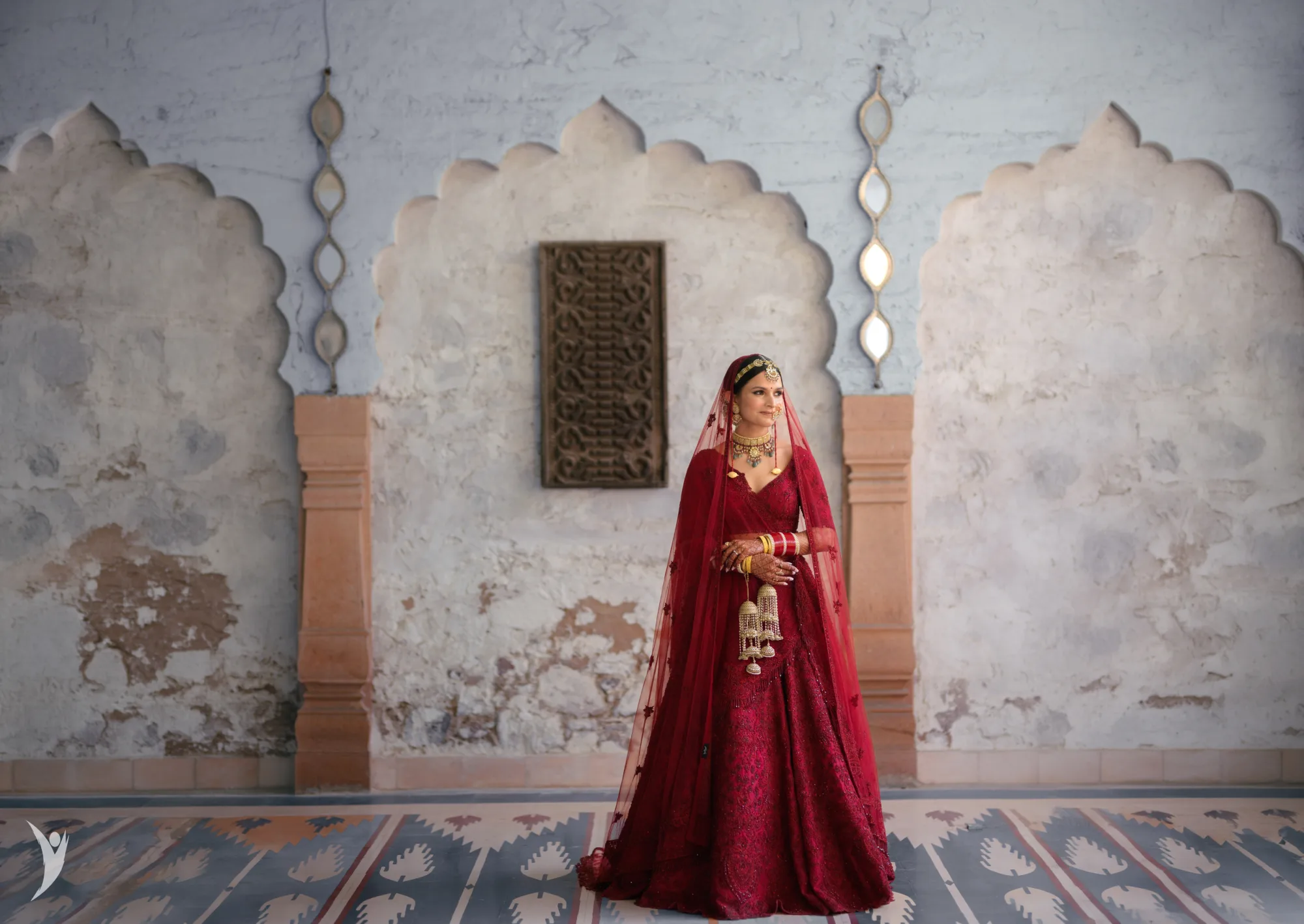 Getting ready for a wedding at Tijara Fort Palace, Rajasthan