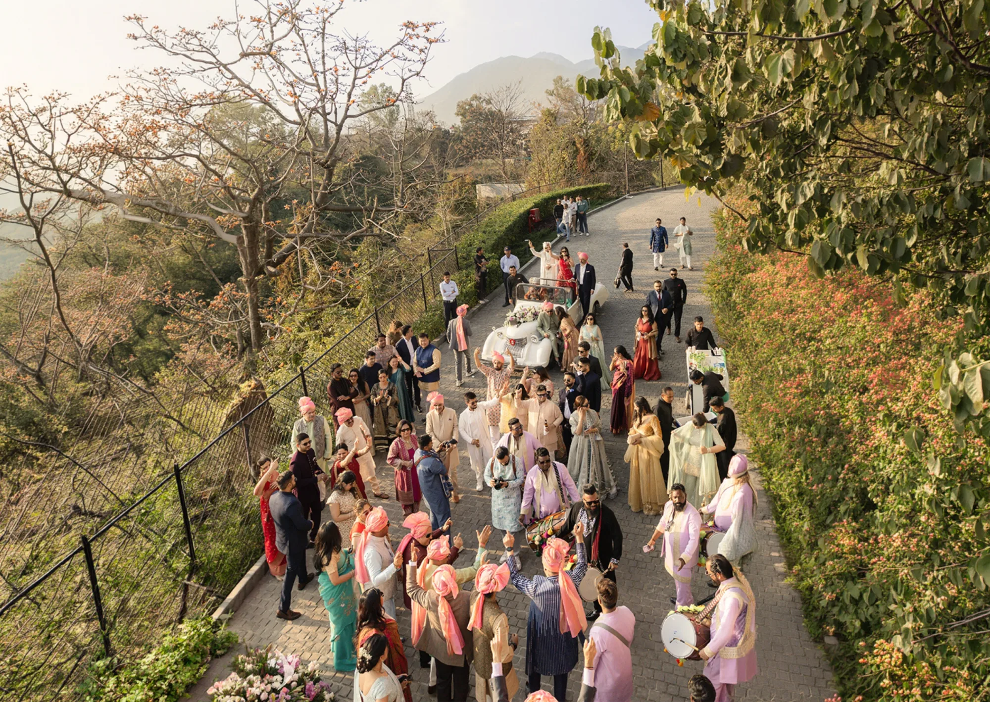A baraat at an Indian wedding — unposed documentary wedding photography