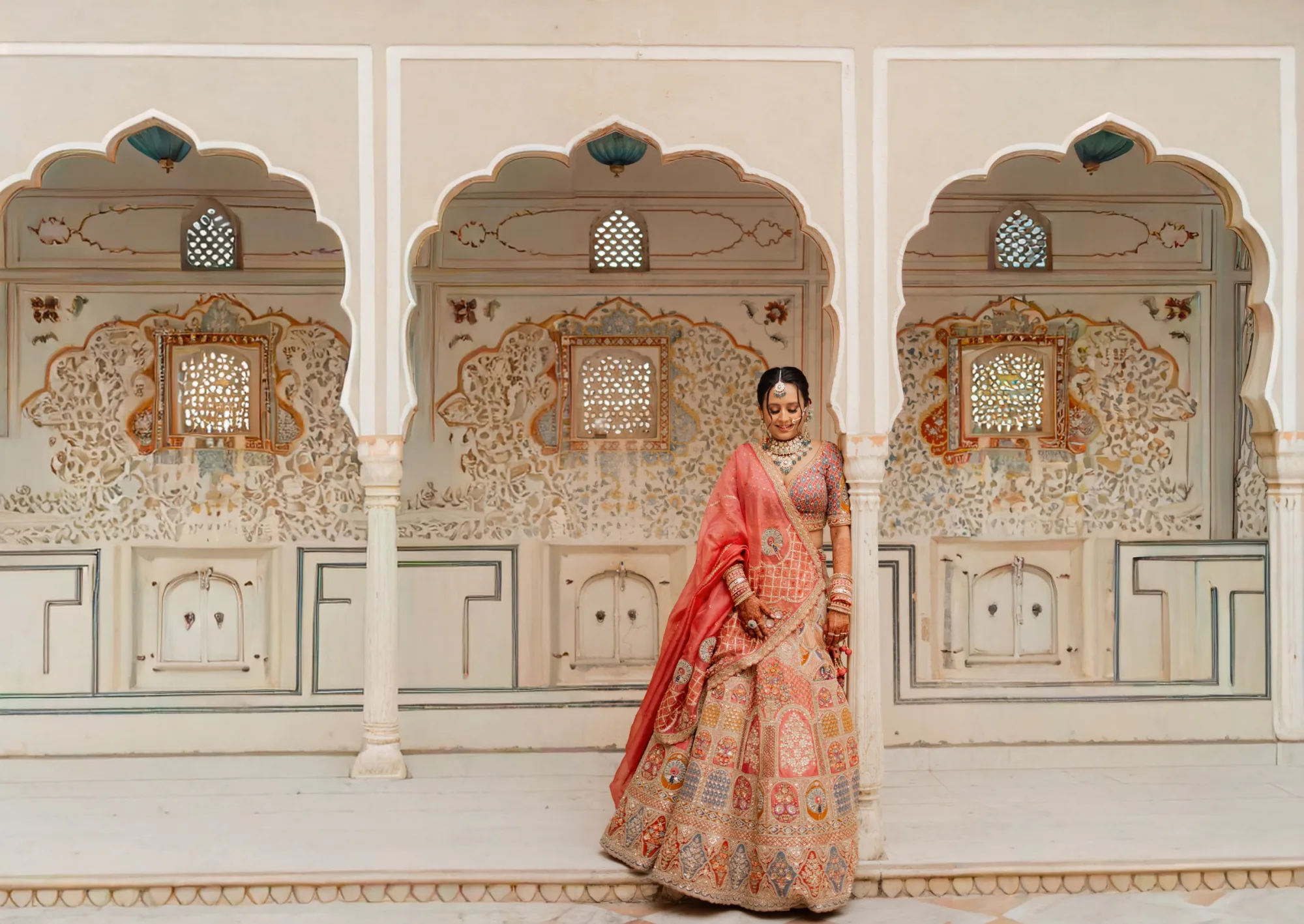Warm Bridal Tones: Coral, Marigold & Red
